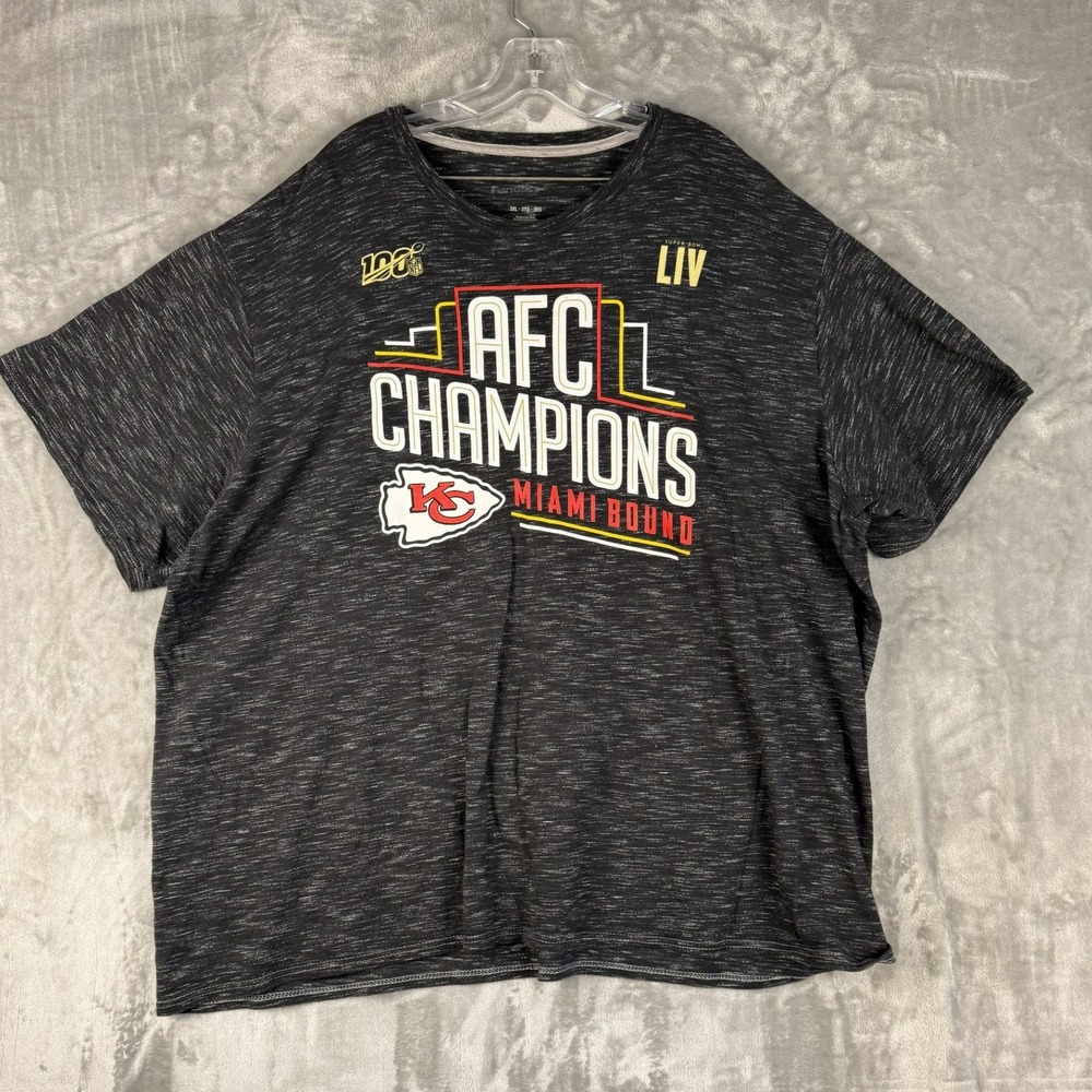 Kansas City Chiefs AFC Champions‎ Miami Bound Fanatics T Shirt 3XL